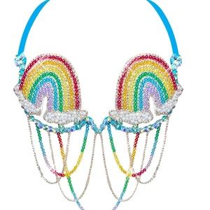 Custom Carnival Rainbow Bra